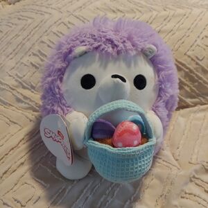 Zuru Snackles Purple Hedgehog with Blue Basket Plush